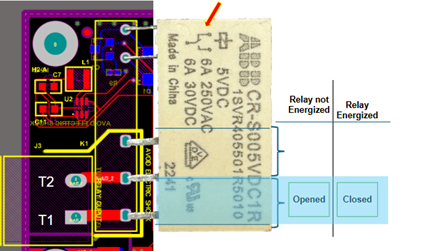 Fig. 4. Relay Connections
